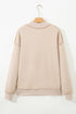 Sequined Pumpkin Graphic High Neck Baggy Sweatshirt