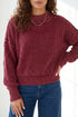 Seamed Drop Shoulder High Neck Ribbed Sweater