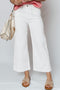 Bead Embellished Side Seam Ankle Length Wide Leg Jeans