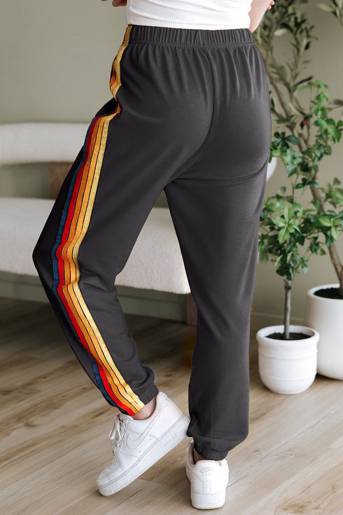 Casual Comfort Applique Detail High Waist Sweatpants