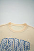 Crewneck Long Sleeve Pullover Athleisure Short Set