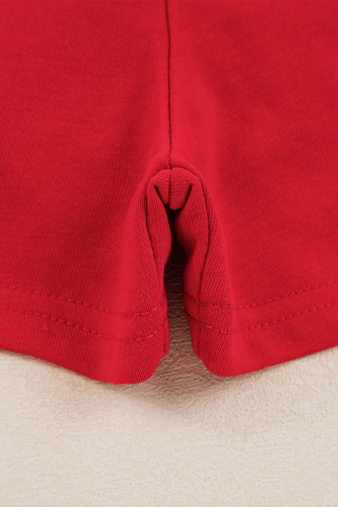 Varsity Stripe Contrast Trim Pullover Skort Two Piece Dress