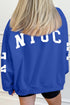 Kentucky Letter Print Mock Neck Graphic Sweatshirt