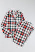 Plaid Print Long Sleeve Two Piece Pajama Set Sleepwear