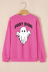 Skeleton Hand Bone Motif Graphic Art Sweatshirt