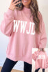 Wwjd Amen Double Sided Printed Mock Neck Reversible Sweatshirt
