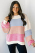 Round Neck Drop Shoulder Long Sleeve Pullover Sweater