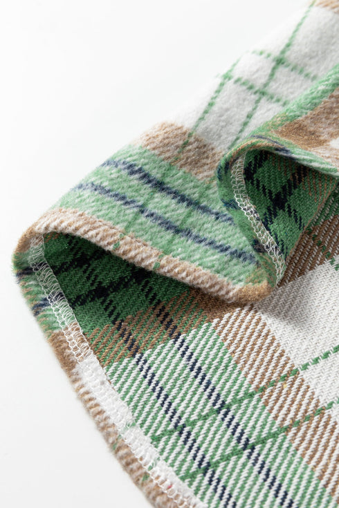 Southern Belle Casual Plaid Button Front Shacket