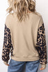 Pumpkin Graphic Leopard Long Sleeve Western Pullover Tee