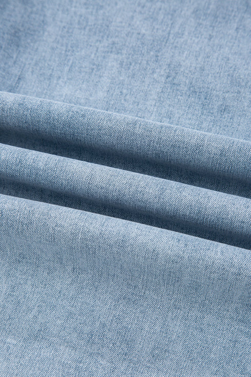 Bow Knot Side Detail Loose Wide Leg Jeans