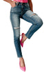 Distressed Denim Ripped Southern Belle Skinny Jeans