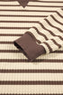 Striped Pattern Patchwork Ribbed Cuff Pullover Sweatshirt