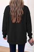 Reversible Mock Neck Oversize Drop Shoulder Sweatshirt