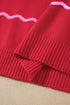 Striped Round Neck Long Sleeve Shift Pullover Sweater