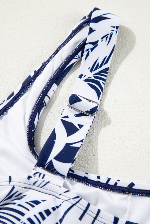 Empire Waist Ruched Side Tie Tankini Set