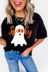 Polyester Cotton Blend Ghost Print Graphic Tee