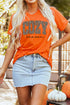 Leopard Letter Print Round Neck Cozy Casual Graphic Tee