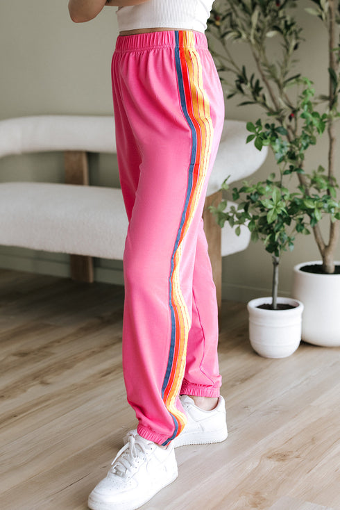 Casual Comfort Applique Detail High Waist Sweatpants