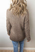 Cable Knit High Neck Drop Shoulder Sweater