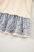 Cable Knit Layered Look Ruffle Hem Pullover Sweater