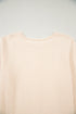 Cable Knit Layered Look Ruffle Hem Pullover Sweater