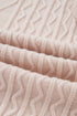 Cable Knit Mixed Media Ruffle Sleeve Sweater