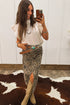 Cable Knit Mock Neck Ruffle Sleeve Sweater Top
