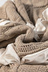 Cable Knit Mock Neck Satin Ribbon Sweater Vest