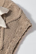Cable Knit Mock Neck Satin Ribbon Sweater Vest