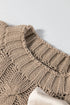 Cable Knit Mock Neck Satin Ribbon Sweater Vest
