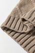Cable Knit Mock Neck Satin Ribbon Sweater Vest
