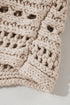 Cable Knit Open Weave Boat Neck Sweater
