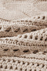 Cable Knit Open Weave Boat Neck Sweater