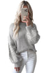 Cable Knit Sleeve Drop Shoulder Sweater