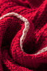 Cable Knit Sleeve Exposed Seam Pullover Hooded Sweater