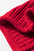 Cable Knit Sleeve Exposed Seam Pullover Hooded Sweater