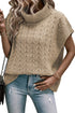 Cable Knit Turtleneck Batwing Sleeve Sweater