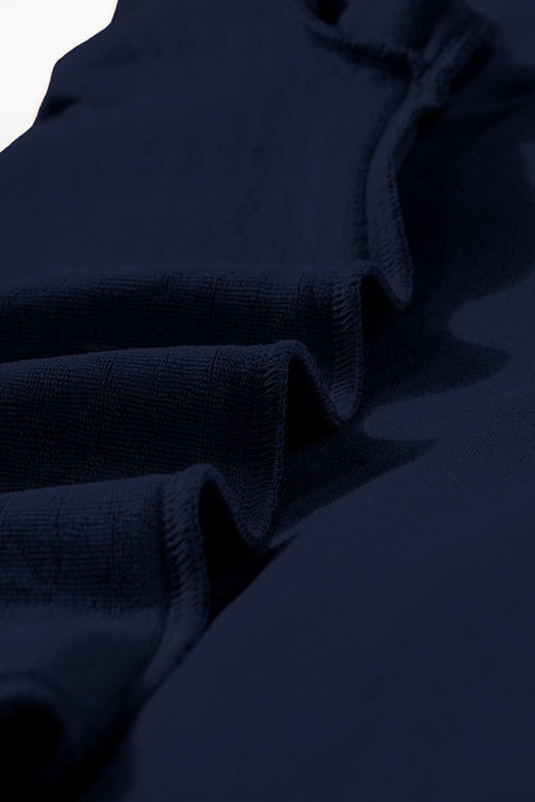 Cable Texture Button Front Puff Sleeve Shacket