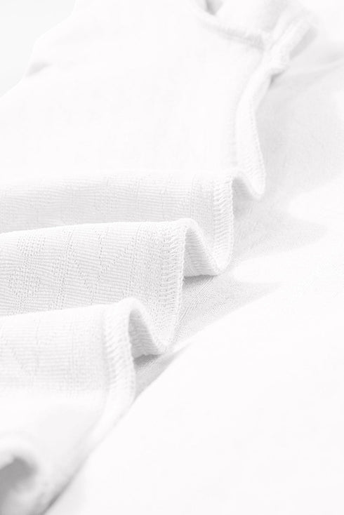 Cable Texture Button Front Puff Sleeve Shacket