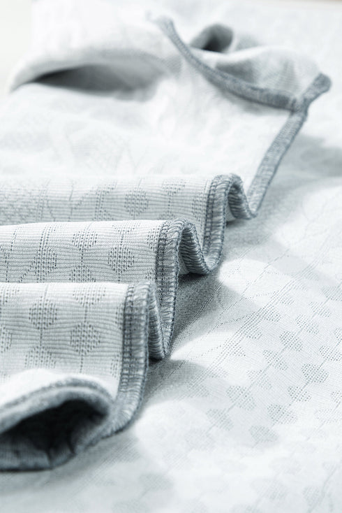 Cable Texture Button Front Puff Sleeve Shacket