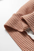 Cable Texture Ribbed Patchwork Plus Size Long Sleeve Top
