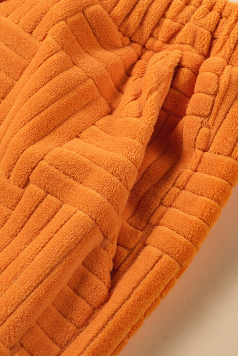 Textured Solid Tank Top And Wide Leg Pant Set