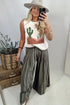 Cactus Graphic Western Oasis Loose Knit Sweater Vest