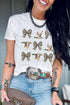 Camo Bow Duck Print Crew Neck Western Graphic Tee