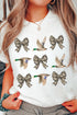 Camo Bow Duck Print Crew Neck Western Graphic Tee