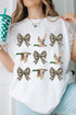 Camo Bow Duck Print Crew Neck Western Graphic Tee