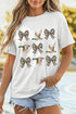 Camo Bow Duck Print Crew Neck Western Graphic Tee