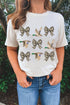 Camo Bow Duck Print Crew Neck Western Graphic Tee