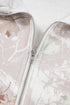 Camo Leaf Print Patchwork Zip Collar Pullover Sweatshirt