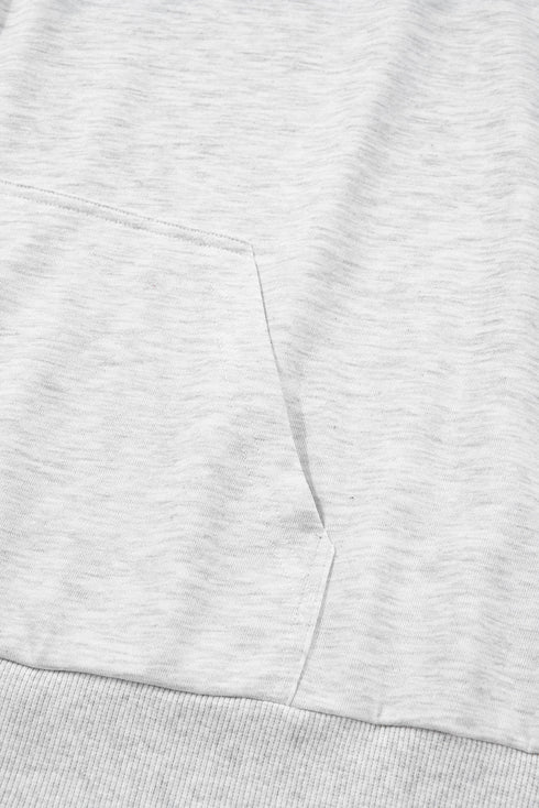 Camo Patchwork Drop Shoulder Kangaroo Pocket Plus Size Hoodies